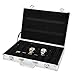 Watch Box, 24 Grids Aluminum Alloy Suitcase Watch Organizer Case Watch Travel Case Watch Display Case Portable Storage Box Travel Case for Women Watches Jewelry, 15. 7x11. 4x4. 1in