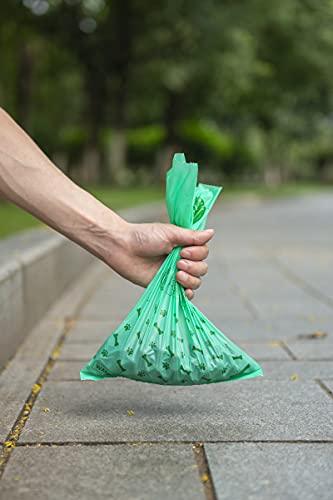 Green Maker 30% Dicker Biologisch abbaubare Hundekotbeutel 360 Beutel Hundekotbeutel aus Maisstärke (Grün)
