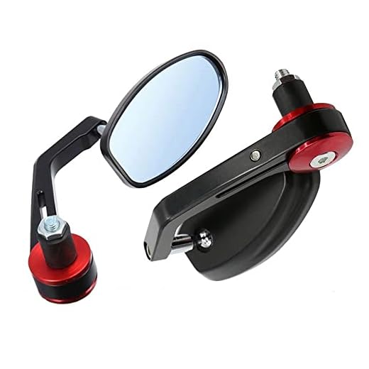 ViZe 7/8'' 22mm Retrovisores Laterales Espejo Trasera Universal Espejo Moto Para Yamaha Honda Triumph Ducati Negro