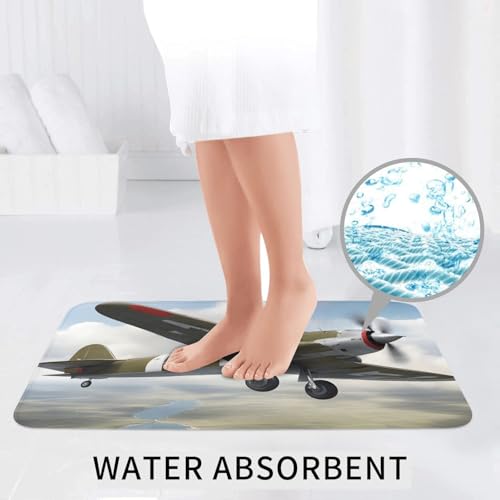 Tapis de bain avion vintage pour une salle de bain rétro et sécurisée - 7