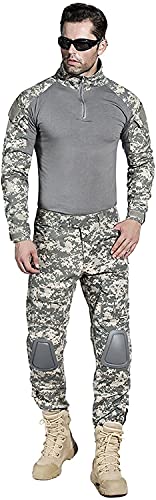 image for Lilychan Mens Tactical Military Suits Long Sleeve Rip-Stop Uniforms Co