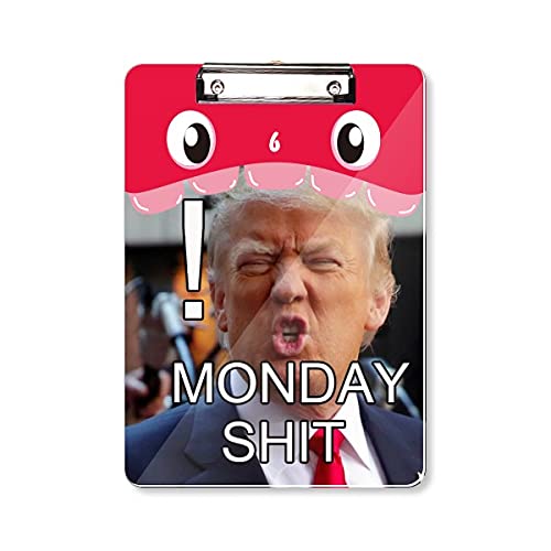 Bloc-notes A4 avec dossier à tête plate humour président Trump pour bureau