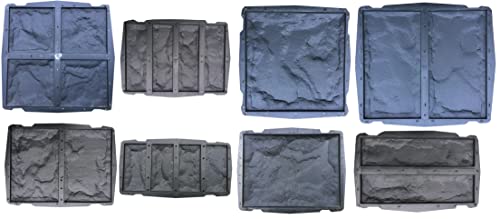 FHONYX 8 Stück Gießform Pflasterform Schablone für Beton, Fassadenstein, Bodenbelag Platten, schalungsformen, einstellen Wanddekoration, wiederverwendbar, Gießen, DIY