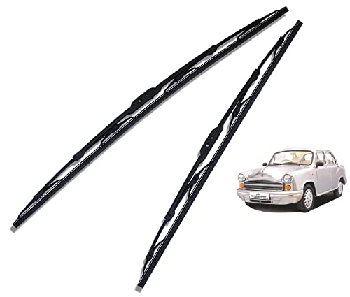 Image of Euro Care Metal Type Wiper Blade Compatibility with Hindustan Ambassdor Windshield Car Wiper Blade Size D-12,P-12