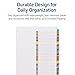 Avery 1-31 Dividers for 3 Ring Binders, 31 Tabs per Set, Customizable Table of Contents, Multicolor Arched Tabs, Great for Organizing Reports, Projects, and More (11846)