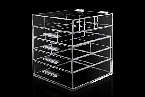 New Year Most Popular Best-Selling Super Low Price MYcase Fashional 5 Drawers Clear Acrylic Makeup Icebox Jewelry organizer100101