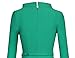 MUXXN Womens Vintage 1960s Round Collar Formal Work Midi Dress (Grass Green L)