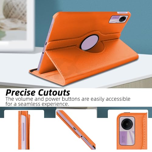Image of TGK Rotating Cover for Redmi Pad SE 11 inch 360 Degree Leather Flip Case (Orange)