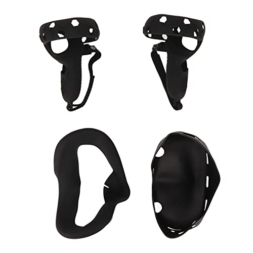Silicone Cover Set for Oculus Quest 2, VR Accessory Set for Meta Quest 2 with VR Shell Cover, Protective VR Cover Include Grip Cover Face Cover Eye Cover Host Sleeve Joystick Caps