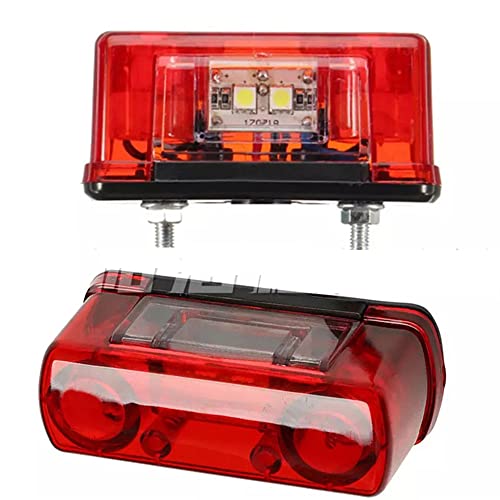 2pcs Luz Da Placa Traseira Da Traseira Para O Trailer De Porta-malas De Carro 12-24v Led Licença De