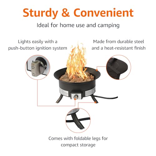 Amazon Basics 63754 19-Inch 55,000 Btu Round Portable Propane Gas Fire Pit thumb #4