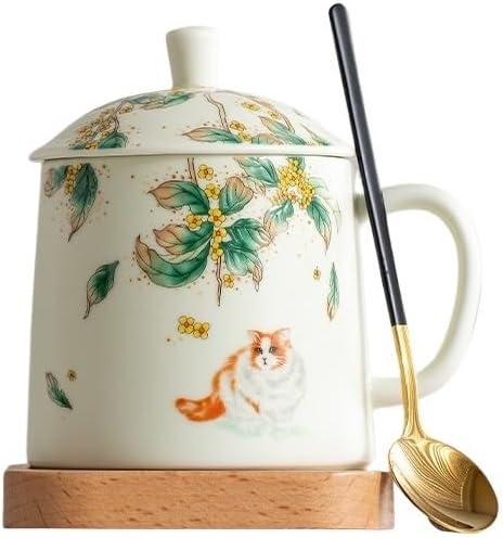 GSOUL Kungfu Tea cup Ceramic Water Mug Coffee Home Office Drinking With Lid Conference Personal Cups Small Tea Cups
