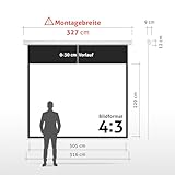 ESMART Professional MIMOTO Motor-Leinwand 305 x 229 cm (150″) 4:3 | Programmierbare Fernbedienung | Heimkino elektrische Beamer Projektionsleinwand Motor Leinwand LCD LED - 2