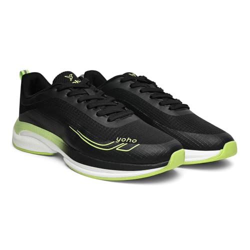 Image of YOHO RushHour Dynamiq Sports Shoes for Men |Cushioned Insole, Stylish, Casual & Sneakers for Gents | Lightweight, Anti-Skid Shoe for Gym, Walking, Running & Everyday Use-1800