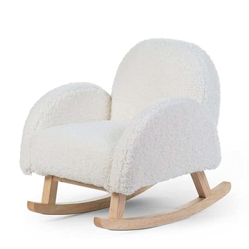 CHILDHOME, Fauteuil À Bascule pour Enfant, Teddy Blanc Cover