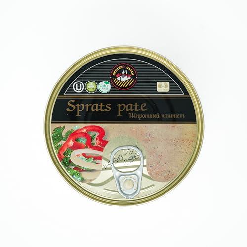 Image of Grilled Catch Smoked Sprats Pate 5.6 oz (pack of 6) Kosher, Product of Latvia