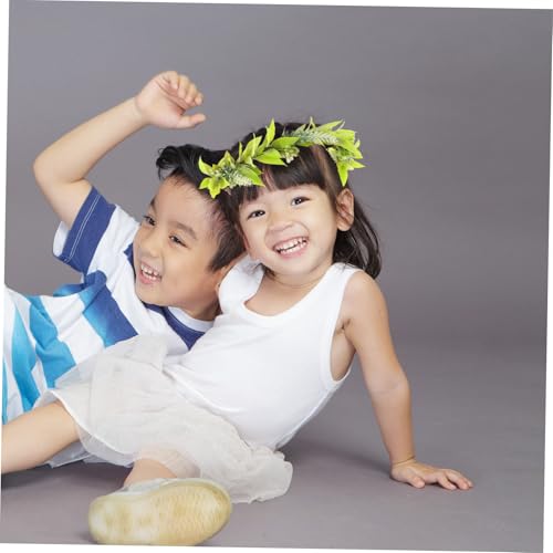 Couronne de fleurs eucalyptus pour fille en feuillage vert