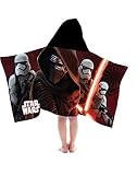 22 "x 51" Star Wars episodio VII toalla con capucha, negro