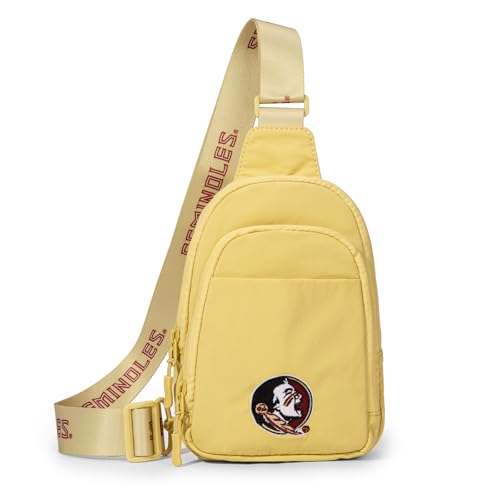 Montana West FSU Sling Bag for Women Men Multiple Pockets Crossbody Sling Bags with Convertible Shoulder Strap Chest Bag Quilted Cross Body Bag for Gift Game Day & Concert | NC-FSU018TN