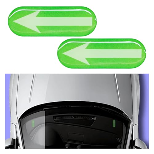KPFILEH 2PCS Reflective Arrow Decals, Night Car Driving Assistance Positioning Sticker,...