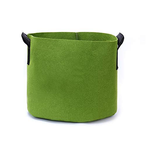 GEMGO 3 Pack Garden Grow Bag, 5 Gallon Aeration Waterproof Fabric Potato Bucket Planter, Vegetable Peanut Planting Bag for Flower Nursery (5 Gallon, Green) - Thumbnail 7