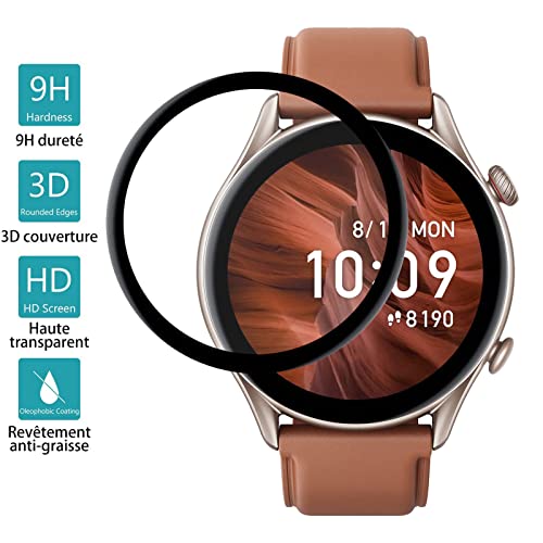 KZIOACSH 3 Pezzi Vetro Temperato per Amazfit GTR 3...