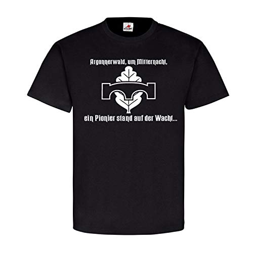 T-shirt noir Argonnerwald um Mitternacht taille 4XL pour passionnés d'histoire militaire