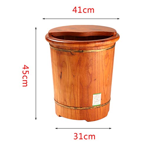 Spa de pies de madera 45cm con drenaje y asa miniatura 4
