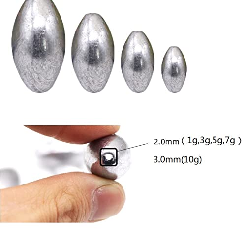Tongina 50 Unidades/Pacote Premium Sinker Pesos De Pesca 1/3 / 5g Moldes Pescador Aborda Ferramentas