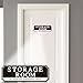 Storage Room Door Sign for Business and Home, Self-Adhesive Durable Modern Storage Room Sticker, Authorized Personnel Only Signs for Industry, Hospital, Restaurants, Private Area