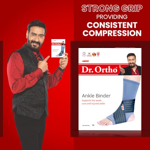 Image of Dr. Ortho Ankle Brace with Elastic Strap for Ankle Pain | Ankle support | Band for Pain Relief | Stretchable Wrap for Sports | Adjustable - Universal Size