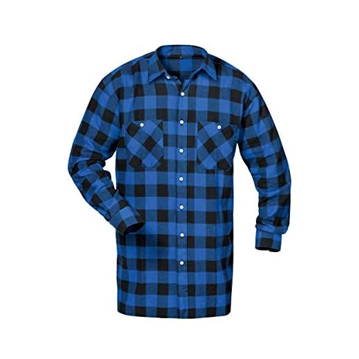 CRAFTLAND Flanellhemd Webflanell Extralang- Gr. XL, Blau
