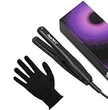 AmoVee Mini Flat Iron Smart Ceramic Tourmaline Hair Straightener Negative Ionic Technology for Travel