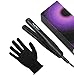 AmoVee Mini Flat Iron Smart Ceramic Tourmaline Hair Straightener Negative Ionic Technology for Travel