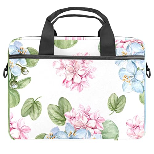 Sacoche à bandoulière pour ordinateur portable 13 à 14.5 pouces motif floral rose