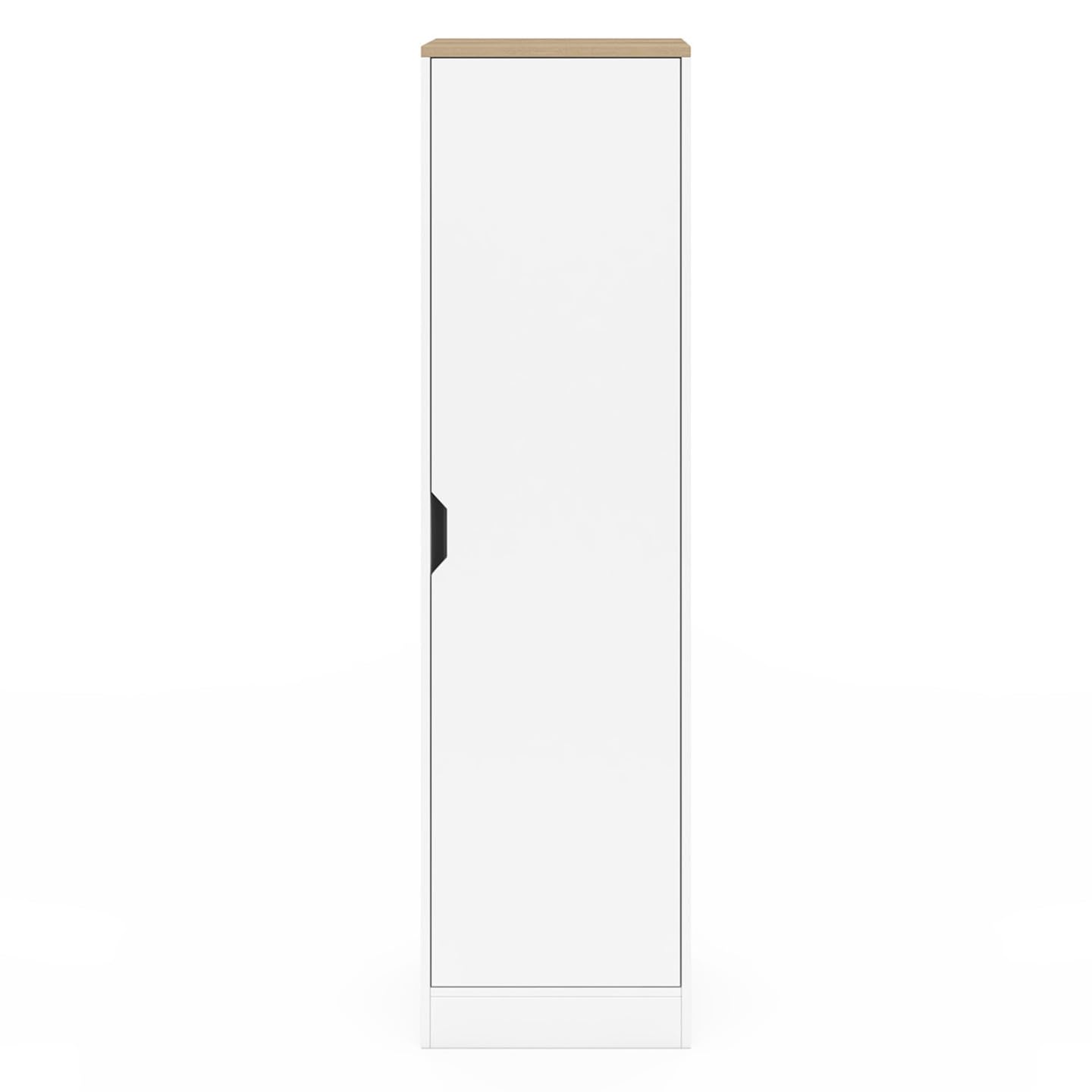 IDMarket - NOUK Mobile contenitore a 1 anta con ripiani in legno e bianco
