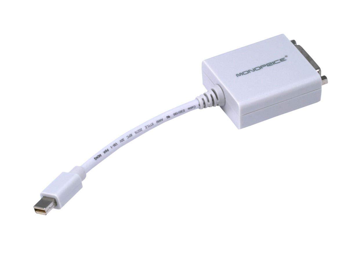 Monoprice 105106 Mini DisplayPort to DVI Adapter, White (105106)