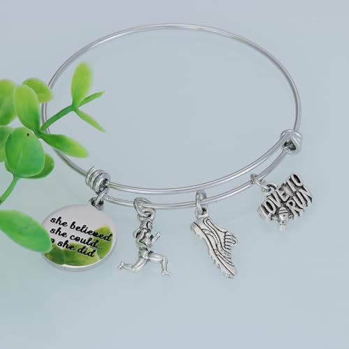Runner Gifts for Women Her Teens Marathon Team Inspire Birthday Cross Country Running Bracelet 6
