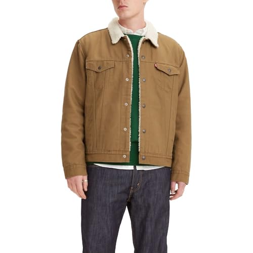 Image of Levi's Men's Sherpa Cotton Blend Standard Length Trucker Jacket