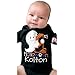 Produktbild Battnot Halloween Kostüm für Mädchen Junge Neugeborenes Kleinkinder Säuglingsbaby Cosplay Buchstabe Druck Spielanzug Strampler Overall Outfits, Halloween Ausstattungen Party Kleidung 3 6 12 18 Monate
