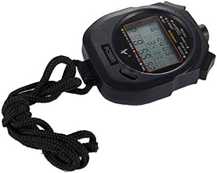 Miniatura 4 de Cronómetro deportivo con temporizador de memoria dividida, cronómetro digital, temporizador de cuenta regresiva, modo de ritmo, calendario de 1224