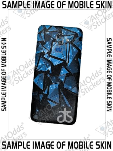 Image of AtOdds - Full Body Back Screen Guard Protector Film - Lamination Wrap Skin Sticker Compatible with Samsung Galaxy A10s | Scratchproof Matte Finish (Blue Crystals)