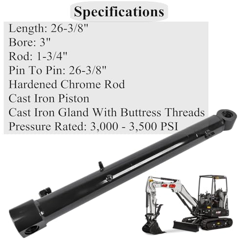 Image of 7191555 Hydraulic Boom Cylinder Assy Replacement for Bobcat E32 E32I E35 E35I Mini Excavator AKWH