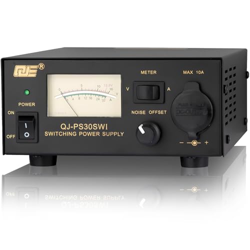13.8V 30A DC Power Supply Universal Compact Ham Radio Power Supply with 10A Plug Socket Put & Noise Offset Analog Lab AC to DC Switching Converter for CB VHF UHF HAM Amateur Radio AnyTone &TYT Radio