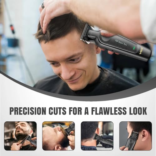 Image of VGR 995 Professional Hair Trimmer for Men | Zero Gap T-Blade, 2-Speed Turbo Mode, 2000mAh Battery, 300-Minute Runtime, USB-C Fast Charging, Quiet Precision Trimmer