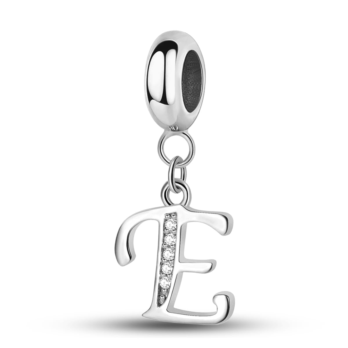 1 unidad de elegante dije de letra en plata, ideal para joyería DIY para mujeres y para combinar con atuendos diarios. Joyería decorativa para mujeres, regalo para mamá (A), 12.9*24.78mm, Plata, Sin