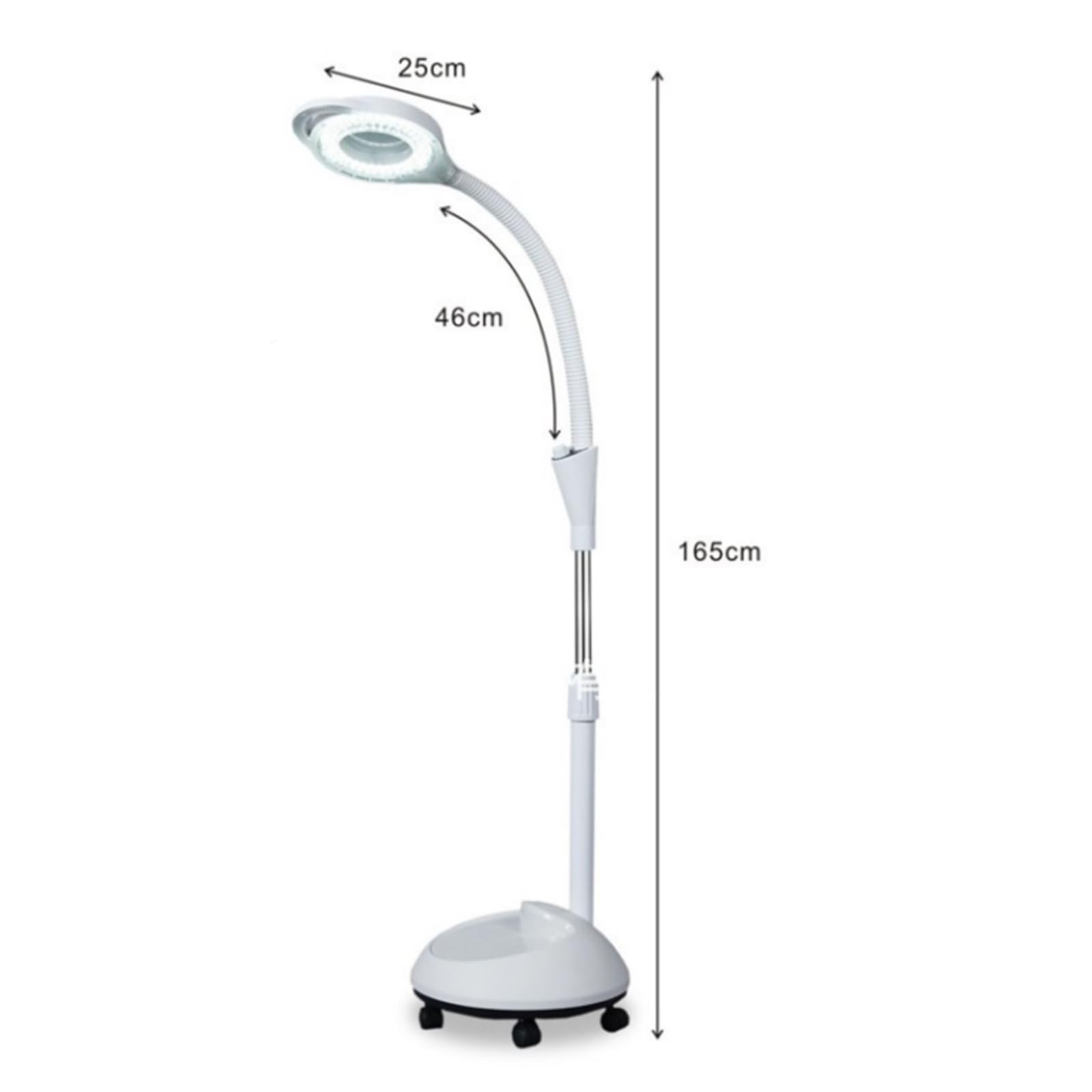 Medyczna lampa LED do badań z 8-krotnym powiększeniem, bez cienia, bezstopniowe ściemnianie. Idealna do ginekologii, kosmetyków, brwi, paznokci, medycyny weterynaryjnej