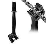 povtii 1 PCS Bike or Motorcycle Chain Washer, Motorcycle Chain Cleaning Brush Tool Kit, Universal Bicycle Chain Dirt Clean Brushes for Gears Maintenance, Motorcycle Accessories (Black)