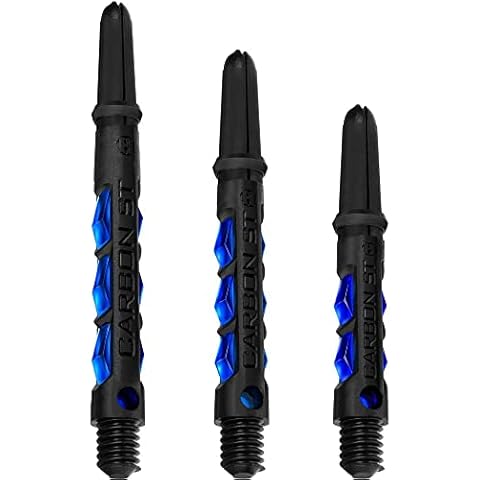Harrows Dart Shafts Carbon ST Stems with Pyramid Rings, Short, Blue Cover