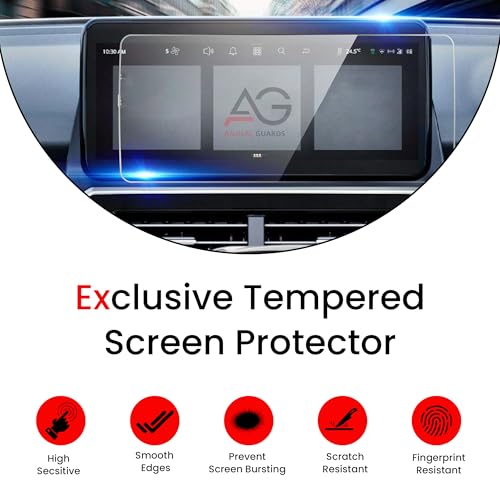 Image of Screen Guard For TATA CURVV 2024 |10.25 INCH INFOTAINMENT [Thin Bezel] + INSTRUMENT CLUSTER + STEERING + AC Protector | 9H Car Display Accessories 2025 [Not Tempered Glass]